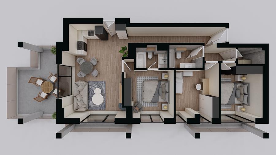 Apartament cu 4 camere în Pipera