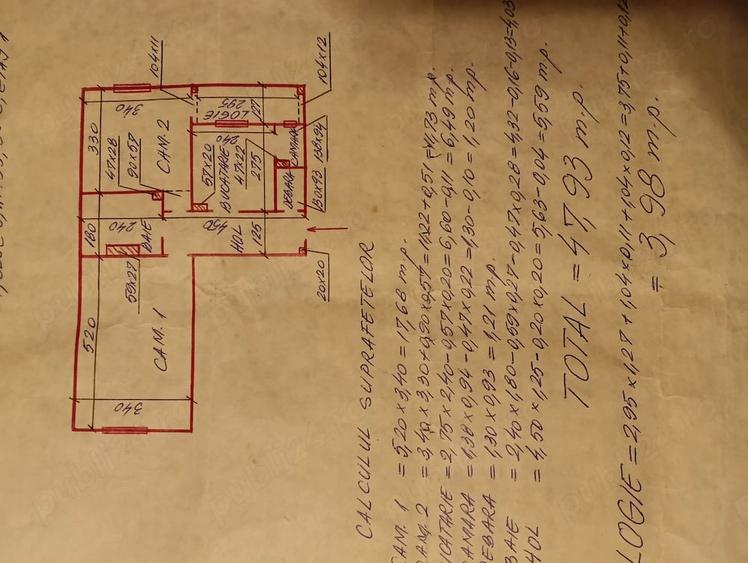 Apartament cu 2 camere decomandat în Central