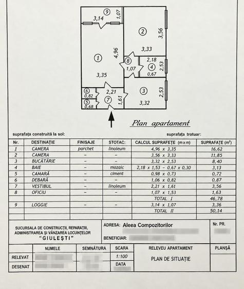 Apartament cu 2 camere semidecomandat, mobilat în Drumul Taberei
