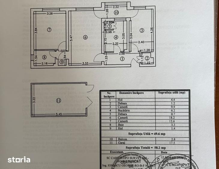 Apartament cu 3 camere semidecomandat în Inel II