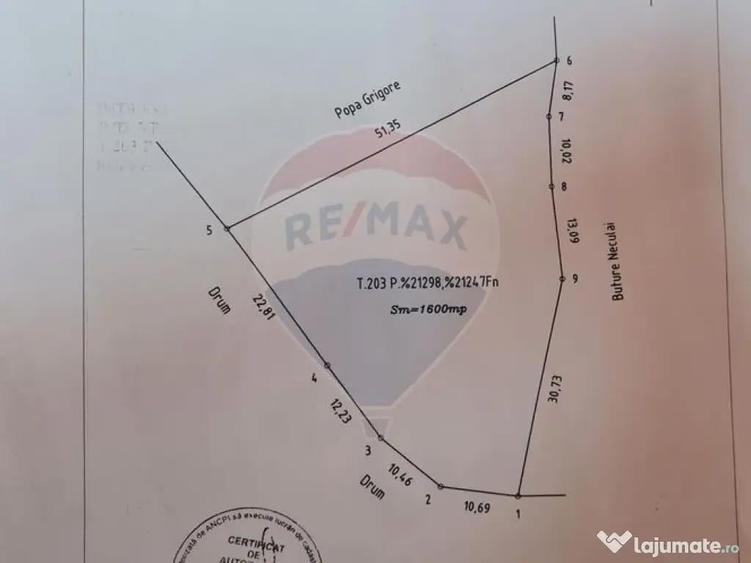 Teren de 1600 mp, în Păulești
