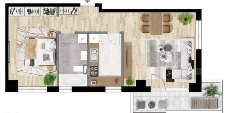 Apartament 2 camere decomandate, 53mp, constructie noua, zona Iulius Mall - 3