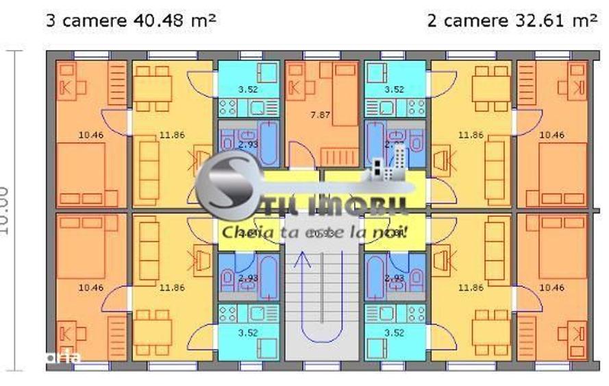 Apartament cu 3 camere nedecomandat în Tătărași