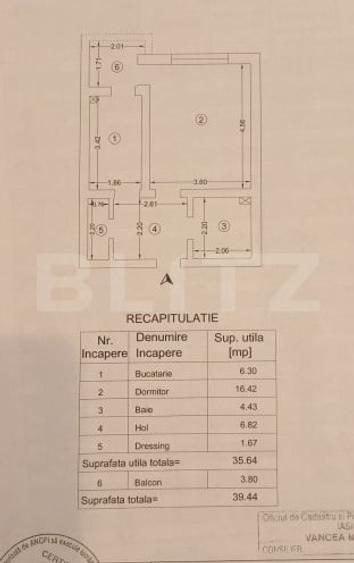 Garsonieră decomandată, mobilată în Bucium