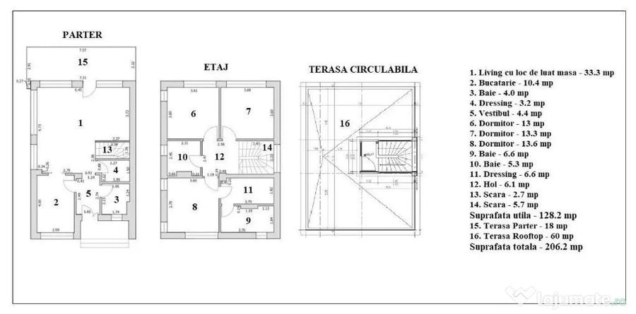 Casa 4 camere, nou, Tunari, 5 min. ?coala Americana - 1