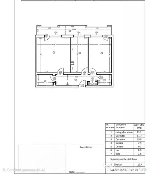 Apartament de 3 camere, 65.90 mp, zona Ramada - Craiova (Dolj) - 1