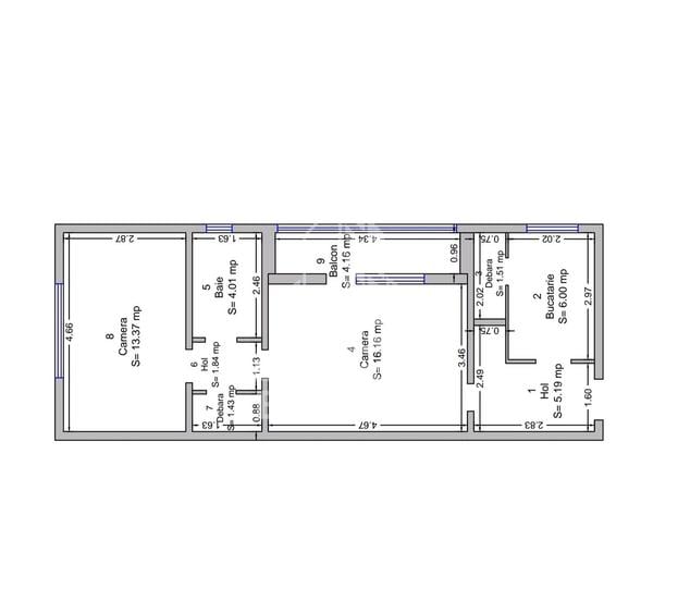 Apartament cu 2 camere semidecomandat în Gheorghe Lazăr