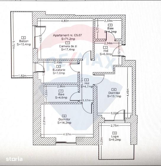 Apartament cu 3 camere în Theodor Pallady