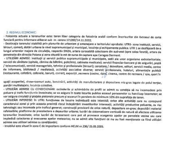 Teren Construcții intravilan de 3995 mp, în Tomis Plus