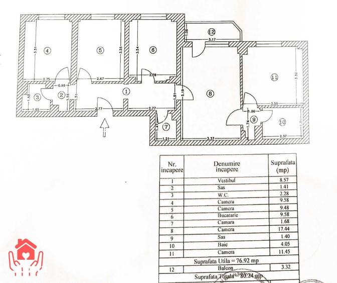 DOROBANTI PERLA-4 camere, 2 bai, 80 mp utili, semi-mobilat, LIBER! - 6