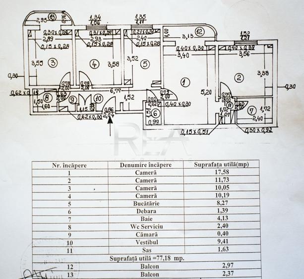 4 camere-centrala proprie-82,52 mp- Etaj internediar-Mărgeanului - 11