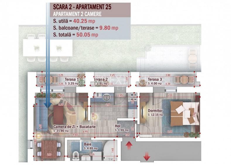 Apartament Tip Studio Incalzire in pardosela -Acces Rapid ST - 1