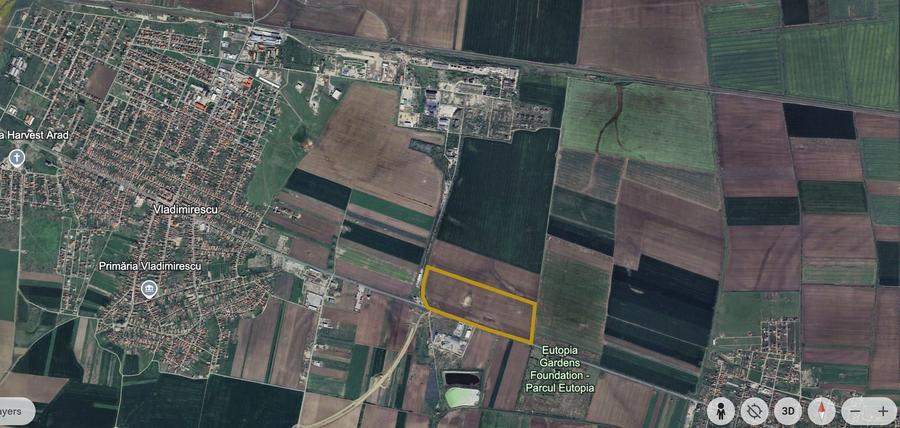 Teren Construcții intravilan de 262850 mp, în Vladimirescu