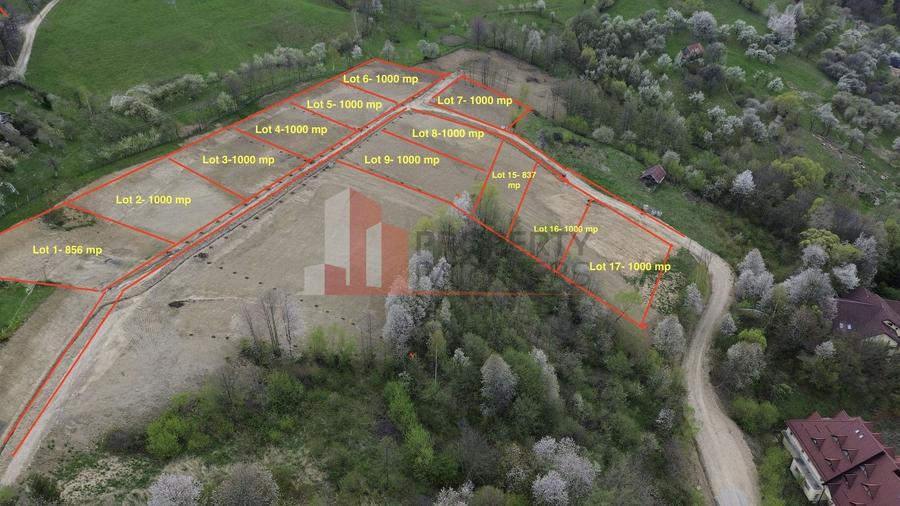 Teren Construcții intravilan de 1000 mp, în Bran