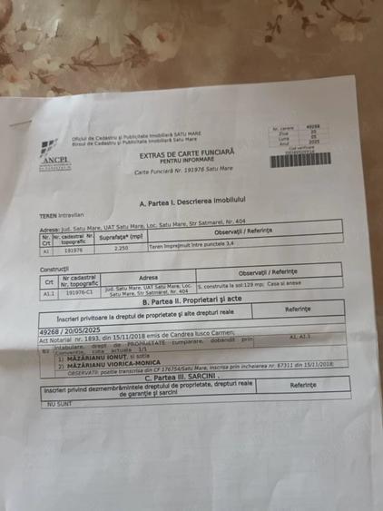 Casă cu 3 camere cu Teren 16 Mp în Central