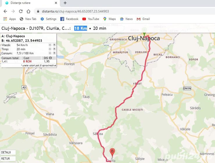 Teren de 1000 mp, în Ciurila