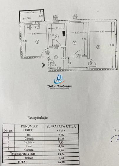 Apartament cu 2 camere decomandat în Precista