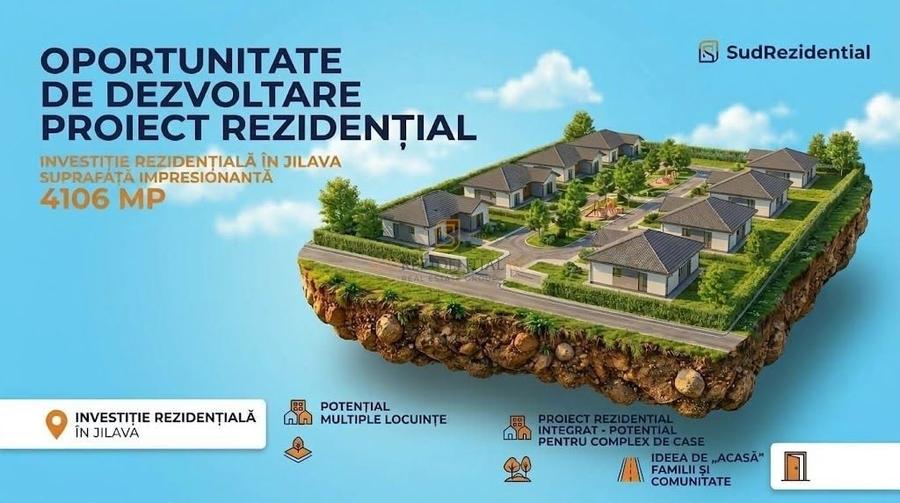 Teren Construcții intravilan de 4106 mp, în Jilava
