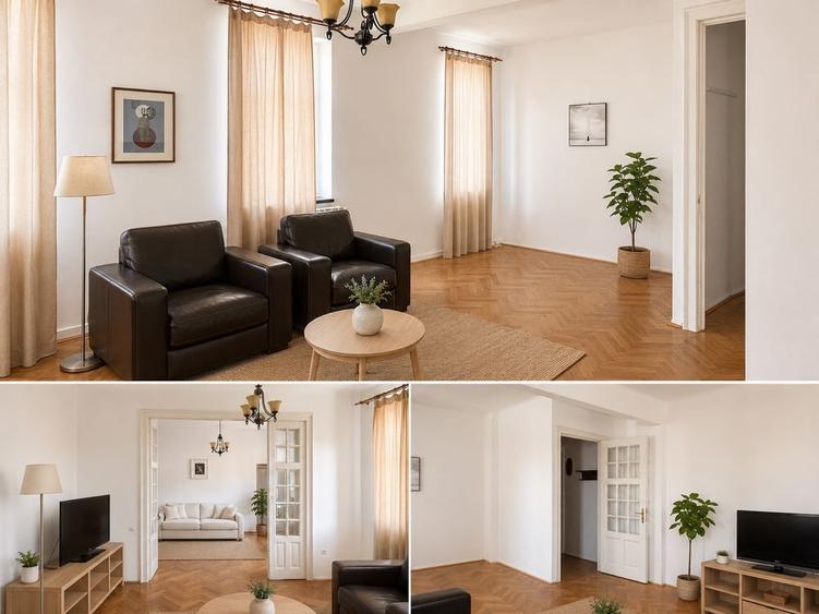 Apartament cu 4 camere decomandat, mobilat în Central