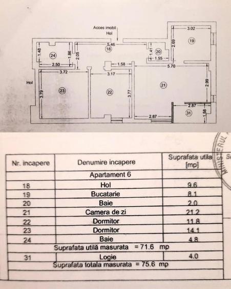 Apartament cu 3 camere decomandat, mobilat în Tomis Nord