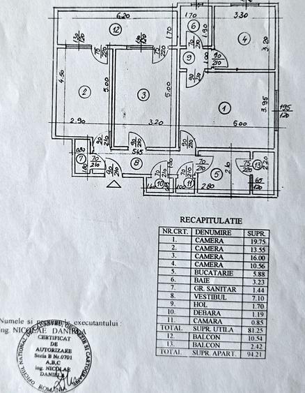 Apartament cu 4 camere în Giurgiului