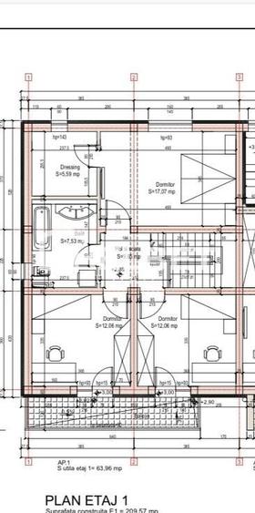 Duplex cu 4 camere cu Canalizare în Sânpetru