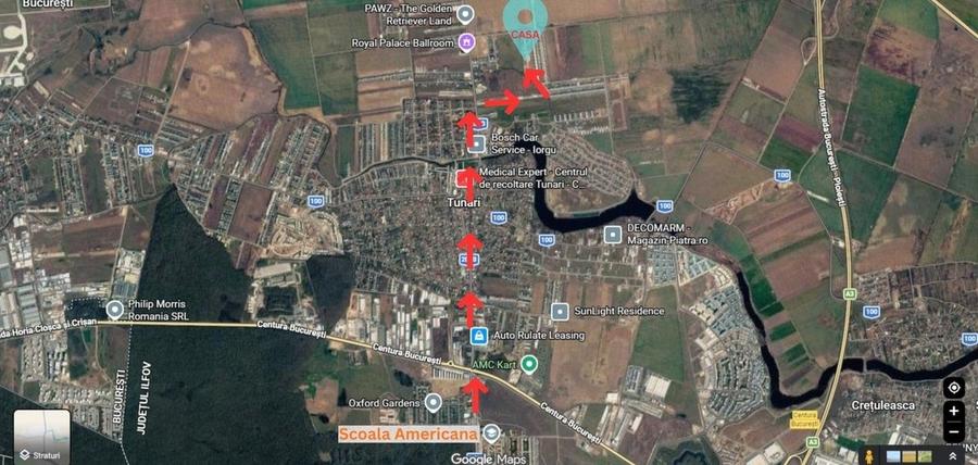 Casă cu 4 camere cu Teren 401 Mp în Tunari