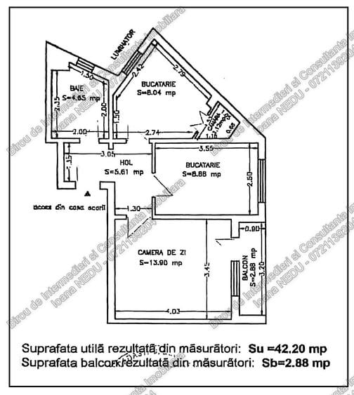 Apartament cu 2 camere decomandat în Dacia