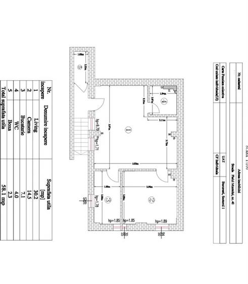 Apartament cu 2 camere nedecomandat, mobilat în Bucureștii Noi
