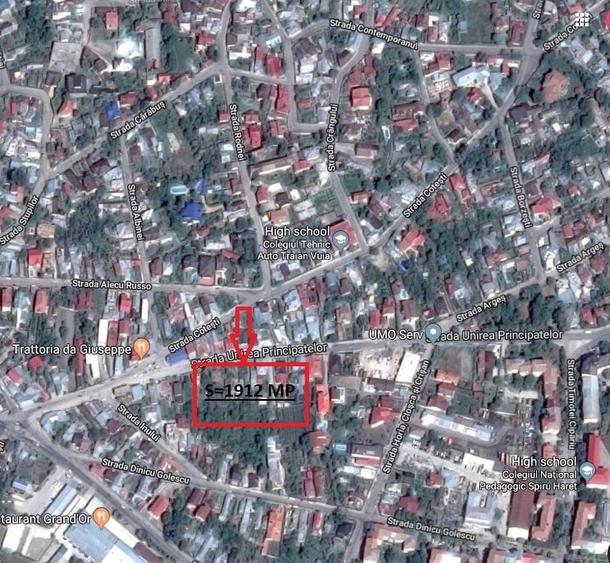 Teren Construcții intravilan de 1912 mp, în Central