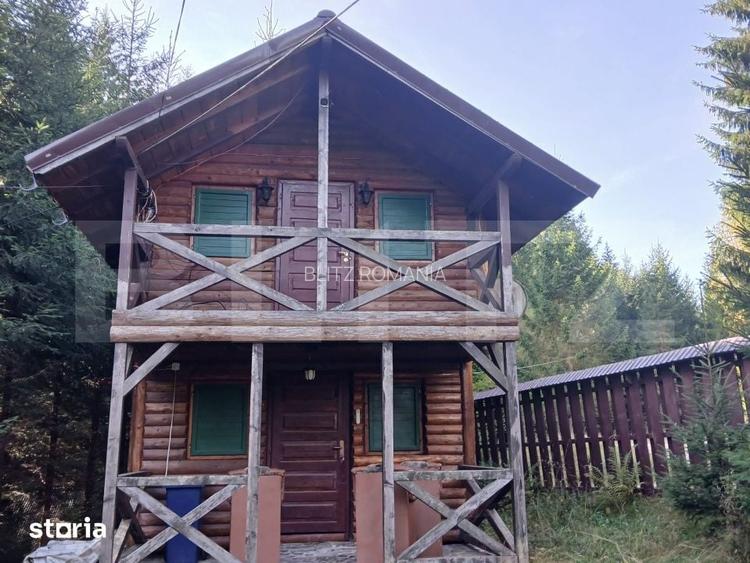 2 Cabane lemn Vadu Negrilesei, 96MP, 1100 MP teren, 45k