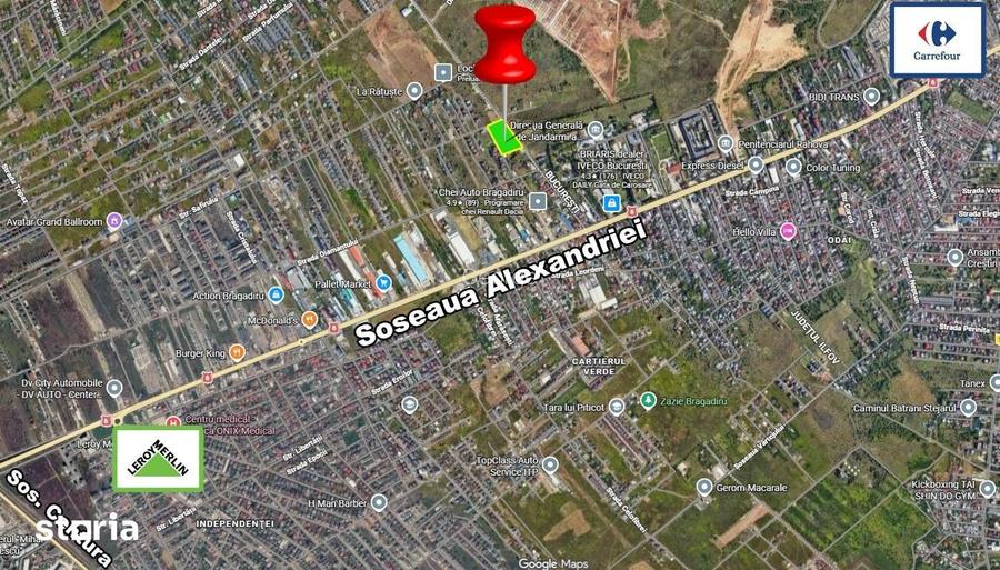 Teren 7.327 mp cu dubla deschidere Gladiolelor/Ametistului, Bragadiru