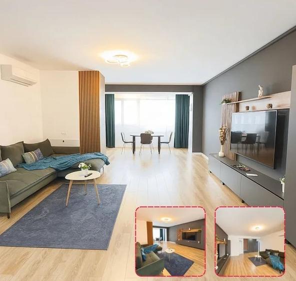 Apartament cu 2 camere semidecomandat, mobilat în Pipera