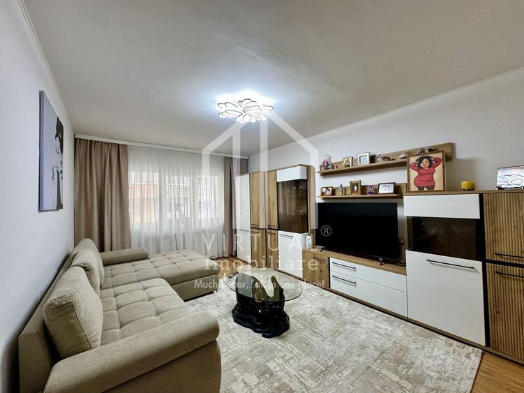 Apartament cu 3 camere decomandat, mobilat în Turnișor