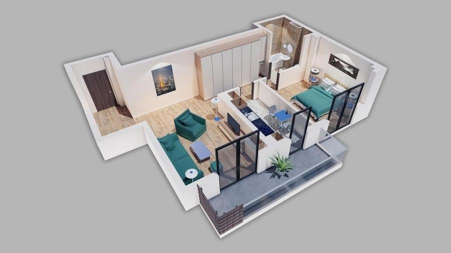 Apartament cu 2 camere decomandat în Bucureștii Noi