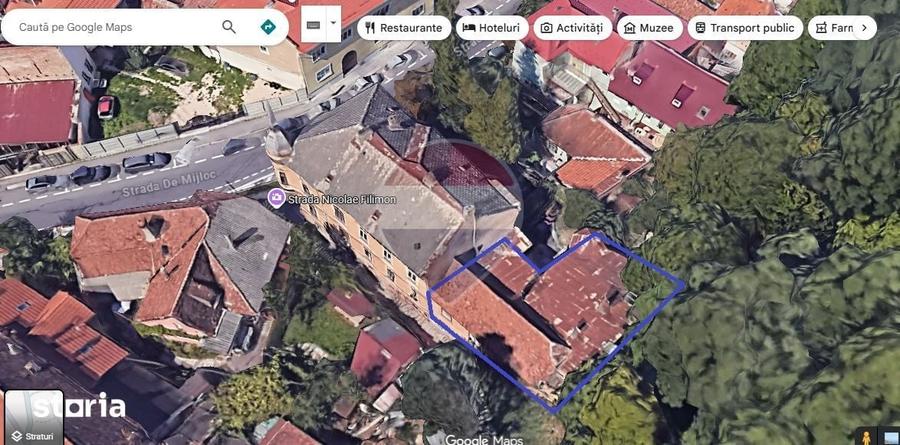 Casă cu 9 camere cu Teren 1048 Mp în Centrul Istoric