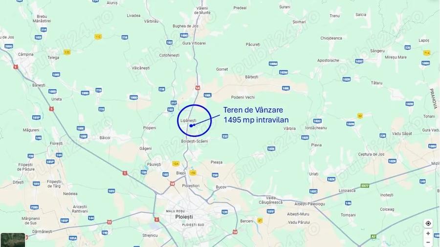 Teren de 1495 mp, în Lipănești