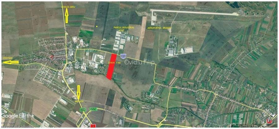 Teren Ghimbav 7 ha zona Aeroportului