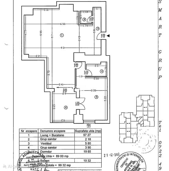 Apartament cu 2 camere semidecomandat, mobilat în Floreasca