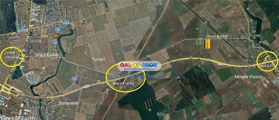 Teren Moara Vlasiei 65000 mp Industrial utilitati apropiere - 2