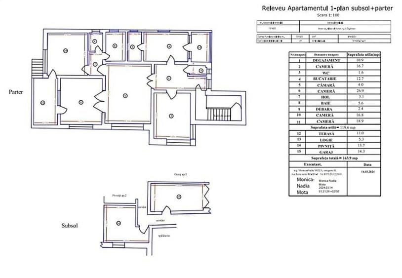 Vila cu 2 apartamente spatioase si teren de 670 mp. - 1