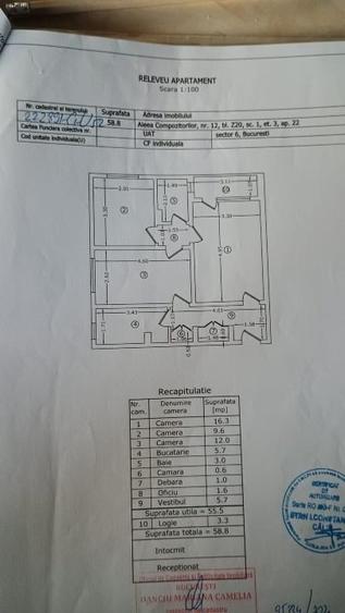 🏠 Particular - De vanzare apartament 3 camere - centrala- Aleea Compozitorilor - 15