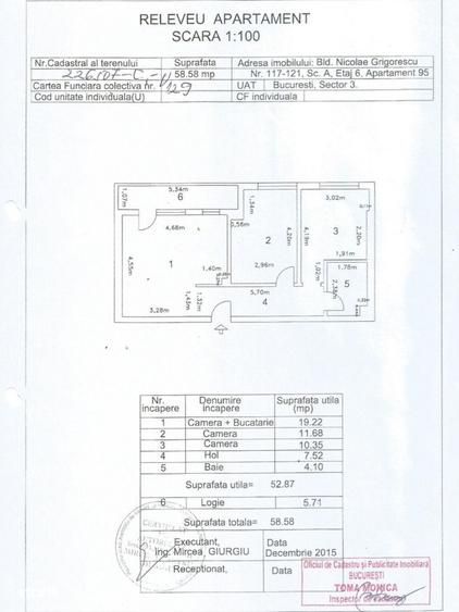 Ap. 3 camere de inchiriat, Bd. Grigorescu 117-121, colt cu str. Malva - 9