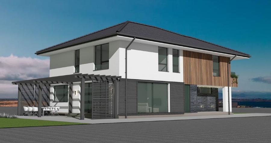 Casă individuala modernă cu 6 camere, garaj, pivniță si teren generos 650 mp - 1