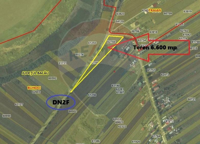 Teren de vanzare la DN2F Bacau-Vaslui la intrare in Traian si Bijghir - 2