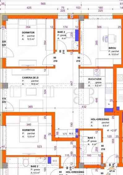 Apartament vanzare, 3 camere, 69 mp- bloc nou, et 1, centru - 1