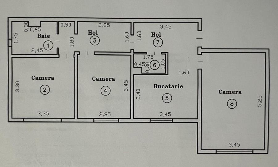 3 Camere Decomandate | 2 Băi | Zona Girocului (Șc. 25) - 11