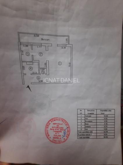 Apartament cu 1 camera decomandat, etaj 4/4, zona Tatarasi