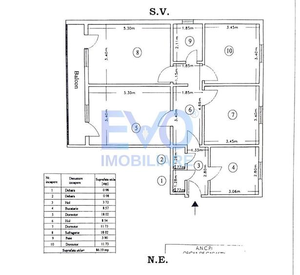 Apartament 4 camere de vanzare, decomandat, boxa, Copou, Iasi - 4