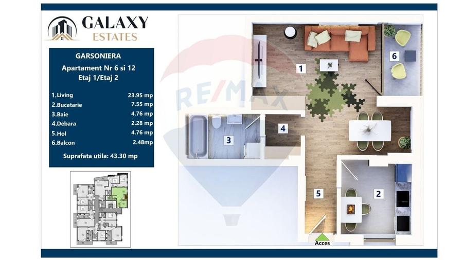 COMISION 0% Garsoniera/ Tractorul / Galaxy Estates - 12